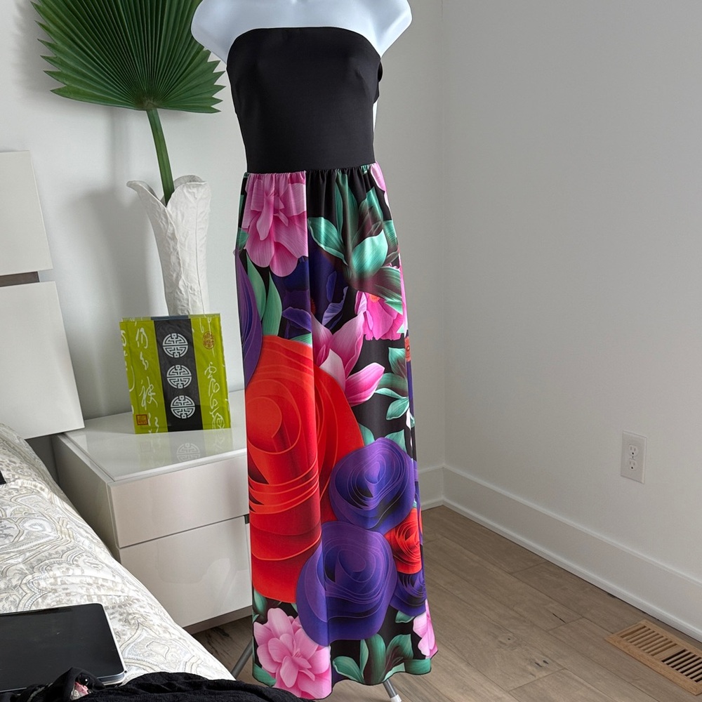 Clover Canyon Black and Multicolor Backless Dress